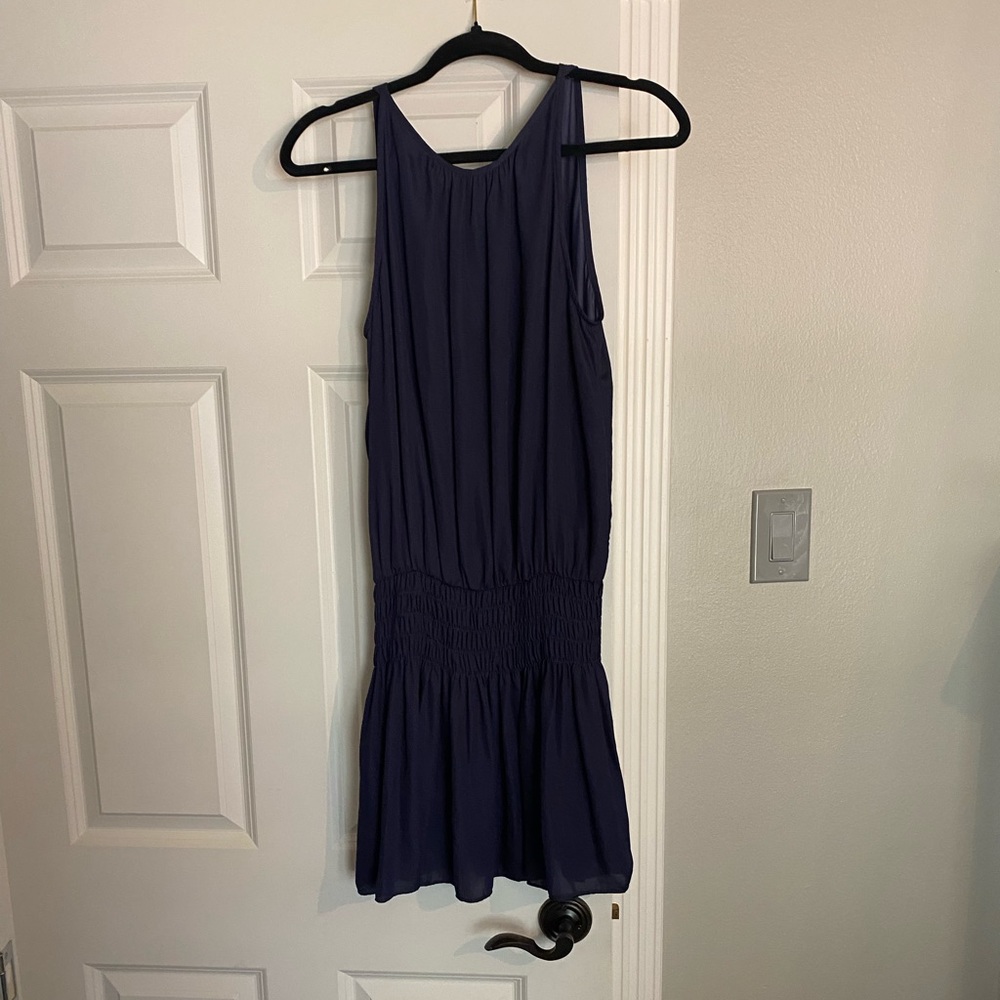 DO+BE navy smocked mini dress